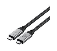 CAVO SATECHI USB4 V2 Pro, da USB-C a USB-C, 1.2 m, Tessuto, Argento/Nerocolo