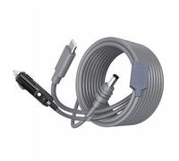 Cavo Satellitare PD 65 W 18 AWG, Cavo Satellitare 3 in 1 15 M 49,2 Piedi, Cavo Caricabatterie Mini CC Tipo C per Alimentatore Impermeabile Esterno per Casa e Ufficio