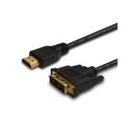 Cavo Savio CL-10 HDMI-DVI 1,5 m placcato oro maschio-maschio nero