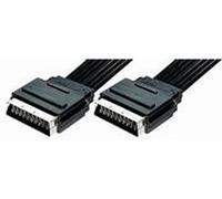Cavo scart flat belt 21 poli, 0,5 m, nero