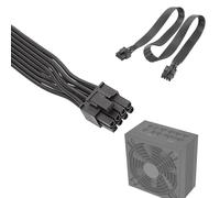 Cavo scheda grafica VGA - Connettore di alimentazione PCIe 8 pin con 8P a 6+2P Flat | Cavo grafico VGA per scheda grafica, compatibile con alimentatore PCIe
