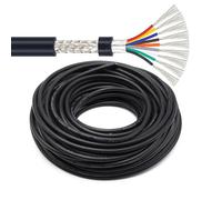 Cavo Schermato 20 AWG 2-10 Conduttori, 20AWG 30-100 Ft(10-30m) Rame Stagnato UL2464, Cavo Multicore Certificato UL Per Segnale E Controllo, LED, Dati, Nautica, Audio E Alimentazione(100ft,7-cores)