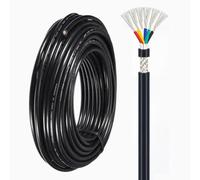 Cavo Schermato 22/6 Da 15 Piedi, Calibro 22, 6 Conduttori, Cavo In Rame Stagnato CNC A Catena UL2464 Da 22 AWG For Macchina Router CNC, Mandrino CNC, Microfono, Stampante 3D(100ft,6c-24AWG)