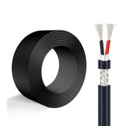 Cavo Schermato A 2/3 Conduttori, Filo Elettronico In PVC, Filo Elettrico In Rame Stagnato 18~28 AWG, Cavo A Bassa Tensione Certificato UL, Con Nastro Isolante, fFor Sistemi Audio(100ft,24AWG-2C)