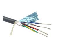 cavo schermato, Cavo di rame schermato a doppino intrecciato for il controllo del segnale canalina da 2 metri(22awg 0.3mm2 Back,8cores)