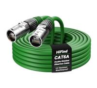 Cavo schermato EtherCON CAT 6A, 30,5 m, cavo Ethernet professionale compatibile con audio e illuminazione RJ45 CAT 6, connettore di bloccaggio, OFC S/FTP anti-UV per applicazioni di rete su