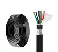 Cavo Schermato For Catena Portacavi TRVVP Ad Alta Flessibilità, Cavo Di Controllo Multipolare, Conduttore In Rame Puro, Isolamento Nero, For Elettrodomestici, Stampanti 3D(4/5C)(100ft,0.30mm²-4C)