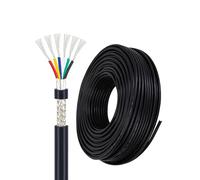 Cavo Schermato Multipolare Con Conduttore 4/6/8 AWG 18/20/22, Cavo In Rame Stagnato UL2464, Cavo Elettrico Domestico Schermato Certificato UL For Automotive, LED, Nautica(15ft,22AWG-4C)