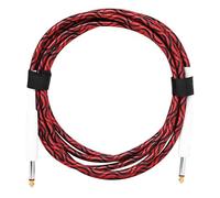 Cavo schermato per chitarra da 6,35 mm maschio a maschio cavo di rame per riduzione del rumore per chitarre elettriche Basso Design intrecciato doppia testa dritta cavo di collegamento