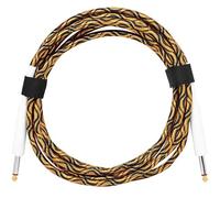 Cavo schermato per chitarra da 6,35 mm maschio a maschio cavo di rame per riduzione del rumore per chitarre elettriche Basso Design intrecciato doppia testa dritta cavo di collegamento