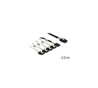 CAVO SCSI DELOCK 0.5m, Mini SAS SFF-8087/4xSATA 7p