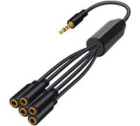 Cavo Sdoppiatore Audio 3,5mm 1 a 6 Cavo Prolunga Microfono Cuffie per Suono Chia