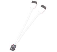 Cavo sdoppiatore con intestazione USB 2.0 - Cavo sdoppiatore per scheda madre, strumento di connessione in materiale di rame per Internet Café | Rete via cavo schermata per case, uffici e scuole