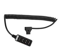 Cavo sdoppiatore D - Tap, Alimentatore per fotografia, da 1 a 4 D - Tap da spina maschio a scheda presa femmina, Presa di alimentazione espandibile per più accessori per (filo a molla)