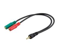 Cavo sdoppiatore jack 3,5mm cuffia microfono 4 poli 20cm - Manhattan ICOC 11-SB-HP