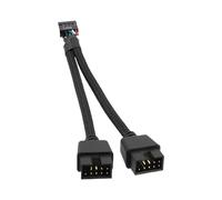 Cavo sdoppiatore USB a Y per scheda madre, porta di prolunga a 9 pin, cavo splitter USB 2.0 a 9 pin, accessorio di collegamento compatto, ideale per internet , uffici e uso domestico