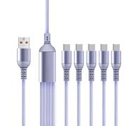 Cavo sdoppiatore USB C 5 in 1 USB maschio a 5 USB C maschio cavo di ricarica cavo dati per USB tipo C dispositivo telefonico