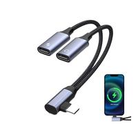 Cavo sdoppiatore USB C | Doppio adattatore di ricarica USB C | Adattatore 2 in 1 per cuffie e caricabatterie, microfono USB C Splitter tipo C auricolare audio tipo C Splitter cavo audio per cuffie per