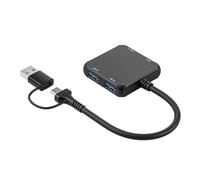 Cavo sdoppiatore USB C/maschio a 2xUSB2.0+1xUSB3.0+1xType adattatore di trasferimento dati per tastiere PC Gaming USB C Hub