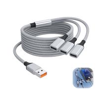 Cavo Sdoppiatore USB Tipo B a 3 Porte USB 2.0, 2M Multi US B, Moltiplicatore Porte US B, Hub Splitter 1 Maschio a 3 Femmine per Ricarica e Trasferimento Dati, Compatibile con PC, Mac, Auto, PS5, PS4