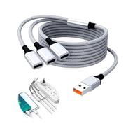 Cavo Sdoppiatore USB Tipo B a 3 Porte USB 2.0, 2M Multi USB Hub, USB Multipla e Moltiplicatore Porte USB 1 Maschio a 3 Femmine per Ricarica e Trasferimento Dati, Compatibile con PC, Mac, PS5/4/3