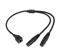 Cavo Sdoppiatore XLR a RJ45, Cavo Doppio XLR Femmina a RJ45 Femmina Cavo XLR a RJ45, Sdoppiatore XLR a Y per Palco, Studio, Spettacoli Dal Vivo per Controller di Segnali Luminosi