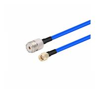 Cavo semiflessibile RG402 PL259 UHF maschio a SMA maschio femmina Cavo adattatore Cavo di prolunga coassiale a spirale da 50 Ohm(UHF F to RP SMA M,2Meter)