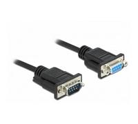 Cavo seriale DELOCK 86598 RS-232 D-Sub9 maschio/femmina 5 m Nero