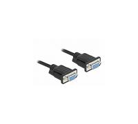 Cavo seriale DELOCK 86608 RS-232 D-Sub9 Femmina-Femmina 1 m Nero