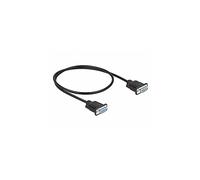 Delock 86614 Cavo Seriale [1x Presa RS232 - 1x Presa RS232] 0.5 m Nero