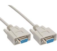 InLine DB9 2m Cavo seriale Grigio - Cavi seriali (Grigio, 2 m, DB9, DB9, Female connector/Female connector