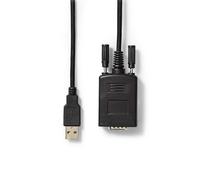 Cavo seriale NEDIS CCGW60852BK09 USB-A RS232 0,9 m Nero