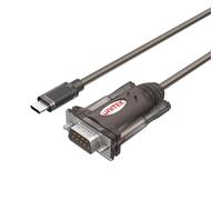 UNITEK Y-1105K - Convertitore USB C a seriale RS-232, cavo 1,5 m, interfaccia seriale, HotPlug, compatibile con Windows Server 2003, Server 2008, Linux, nero