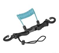Cavo Sicurezza Camera Subacquea per tpu Acciaio Cavo Sicurezza | Ganci rotanti 360°, sgancio sott'acqua, fissaggio per facile, sicurezza massima, compatibilità universale(Lake Blue)