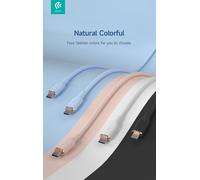 Cavo silicone jelly da type c a type c devia 1.2mt 3a 60w bianco