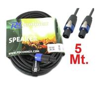 CAVO SPEAKON MASCHIO + SPEAKON MASCHIO 5 METRI PER CASSE ACUSTICHE AMPLIFICATORE