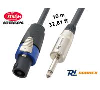 Cavo Speakon Per Altoparlante 10 M Tipo NL2 - Jack 6,35 1/4" Cavo HP 2 X 1,5 mm²