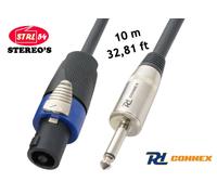 Cavo Speakon Per Altoparlante 10 M Tipo NL2 - Jack 6,35 1/4" Cavo HP 2 X 1,5 mm²