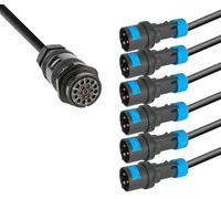 Cavo spider Socapex 19P femmina a 6 CEE 16A 3P maschio, cavo Titanex 3x2.5