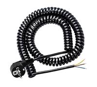 Cavo spiralato sostituibile 2/3/5m, 250V 16A, prolunga 6cm(2m black)