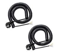 Cavo spiralato sostituibile 2/3/5m, 250V 16A, prolunga 6cm(2pcs 3 black)