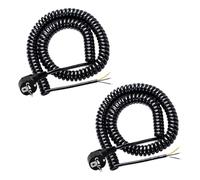 Cavo spiralato sostituibile 2/3/5m, 250V 16A, prolunga 6cm(2pcs 5m black)