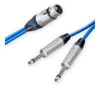 Cavo Split Neutrik Femmina XLR A 2 Jack Mono Doppio. Duplicatore Lead 1m+