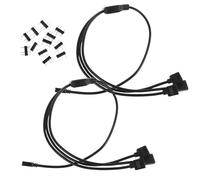 Cavo Splitter 3pin 1 a 3 per Scheda Madre 50cm Nero | Plastica, Metallo e Acrilico, per Gestione Ordinata dei Cavi nel Case e Montaggi PC