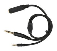 Cavo splitter a Y da femmina da 6,35 mm a maschio da 6,35 mm e 3,5 mm, lungo 50 cm