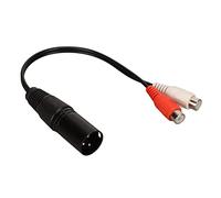 Cavo Splitter a Y da XLR Maschio a 2 Femmina, Cavo per Microfono Bilanciato a 3 Pin, Cavo Adattatore da XLR Femmina a 2 Femmina a Y per Mixer Amplificatori di Potenza