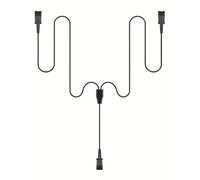 Cavo splitter a Y per cuffie QD compatibile con cuffie Plantronics, a disconnessione rapida, per call center, supervisione, formazione, PC, telefono fisso
