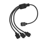 Cavo Splitter Argb 5v 3 Pin in Abs per Sincronizzazione PC | Nero, Connessione senza Saldatura, per Strisce LED Indirizzabili e Ventole, Design Speciale