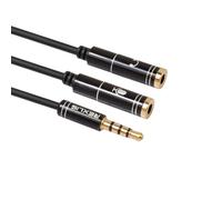 Cavo splitter audio con jack da 3,5 mm, splitter per auricolari per telefono compatibile con iPad, adattatore audio tre in uno per microfono Aux e