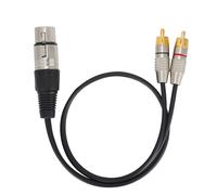 Cavo splitter audio per sistemi audio professionali, da connettore XLR femmina a doppio RCA maschio con schermatura ad alta densità, converte le